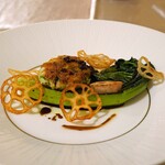 アンジェロコート東京 - Pesce（魚料理）」・・・・・シチリアスタイル魚(ヒラマサ)のハンバーグ ”ポルペッティ”