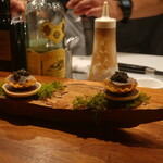 IZA - ウニとうずらのタルト仕立て