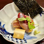 鳥田中 - ホロホロ鳥の叩きはハツと砂肝