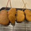 Kushikatsu Tanaka - 紅生姜、玉ねぎ、豚しそ、サーモン　各110円