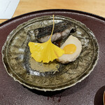 馳走 啐啄一十  - 黒ムツ　海老芋　銀杏の飾り