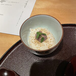 馳走 啐啄一十  - 白胡麻プリン　小豆乗せ