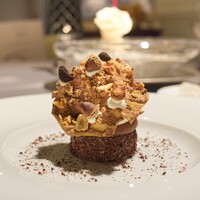 ASAHINA Gastronome - 和栗のモンブラン、ノワゼットメレンゲ、バニラのグラス