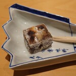 銀座 しのはら - 百合根と黒糖のくず焼き