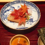 銀座 しのはら - お造：さわら松前付、ひらめ