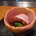 三笠会館 聖せき亭 - 前菜小鉢の三点盛りアップ