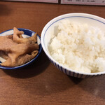 仙台中華そば 銘店嘉一 - Bセット　鶏肉と白飯