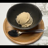 川越 いちのや - デザート　栗入のカフェオレアイス美味です!