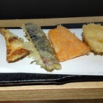 天ぷらとワイン大塩 - ちくわ、なす、ニンジン、蓮根