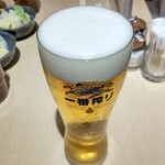 天ぷらとワイン大塩 - 生ビール