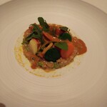 ロオジエ - 二品目。ビスクソースを吸ったリゾットが旨すぎる。