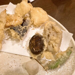 竹うち - 野菜天ぷらの盛り合わせ