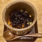 天ぷら たけうち - 自家製いくらの醬油漬け 鱈白子の茶碗蒸し