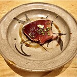天ぷら たけうち - 鰹の藁焼き
