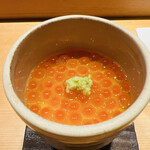 Sushi Shinobu - たらの白子の茶碗蒸し イクラ