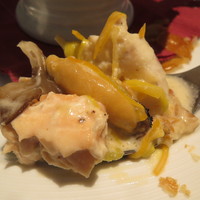 シェ オリビエ - 魚介と野菜のスープ仕立て パイ包み焼き、サフランとベルモット風味3