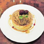 星乃珈琲店 - 栗のスフレパンケーキ