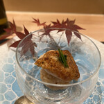 銀座 大石 - 喉黒と、バルサミコ酢だかなんだかのシャリ！まぜまぜして頂きます♪