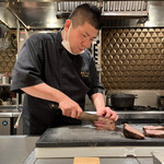 銀座 大石 - ずーっと焼いてたこちらは