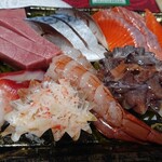 魚楽小川水産 - 刺身の盛り合わせ