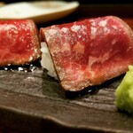 Sumibi Kushiyaki Rian - 肉寿司ありました！