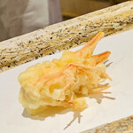 日本橋 蕎ノ字 - ◆車海老の頭
      ☆一つ目は塩で頂く。