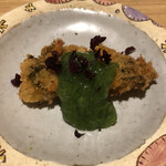 丸太町やんがす - 牡蠣　葱ソ一ス　何でも合いそうな。　面白い