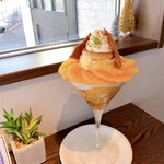 Cafe Spiel - プリンとオレンジのパフェ　¥1,500