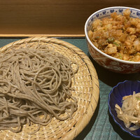 手打ちそば 大石 - かき揚げ丼ランチ（1130円） そば大盛　（260円）
