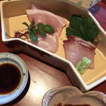御料理ふじ居 - 鰤のお刺身3種