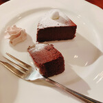 kissaten - チョコレートケーキのアップ