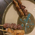 Yakitori Chikuzen - キャベツ食べた後の水溜まりに置かれた焼き鳥