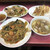 中華食堂 桂苑 - あんかけ焼きそば、野菜炒め、餃子、野菜スープ(ハーフ)