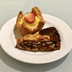 隠れ家ダイニング ソラマ - レモンパイ＠レモンカスタードが美味しい、エンガディナー＠ナイフでカット困難なほどハードなヌガー