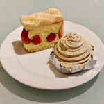 隠れ家ダイニング ソラマ - モンブラン＠土台は砂糖の焦げ味が香ばしいサクサクのシュクセに生クリームとモンブランクリーム