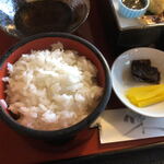 Yahagi kawa wafu riyouri - ご飯、漬物