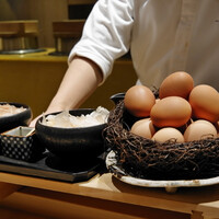 銀座 稲葉 - 奥久慈卵、かつお節、まぐろ節