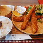 染谷商店 - エビフライ定食