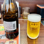吉野家 - 瓶ビールはアサヒスーパードライの中瓶