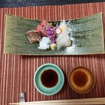 和 Asuka - お造り  ヤイトカツオ  天然の平目  アオリイカ