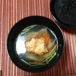 和 Asuka - 雲子(鱈の白子)のあられ揚げ 牛蒡、人参、みつばのお吸い物