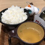M-1 STEAK - Aセット(ライスとスープ)  ＋308円(税込)