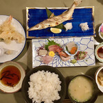 日本料理 吉水 - 「和定食(竹)」@2500 (刺身・焼魚・天ぷら・煮物他)