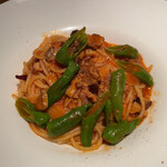 丿貫 - 丿貫(自家製ベーコンとししとうのアラビアータ)