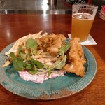 Crafthouse - 麦芽衣の昆布締めフィッシュアンドチップスしば漬けタルタルソース1300円