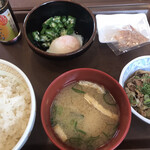 Sukiya - 朝食メニュー（〜11:00）まぜのっけ朝食 並