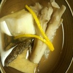 しのはら - タラバガニのしんじょう・舞茸。蝦夷アワビ・近江蕪。