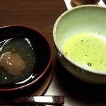 しのはら - 美味しいお抹茶でしたが、電車の時間が迫っている！