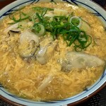 丸亀製麺 - 牡蠣たまうどん（温・並）　690円