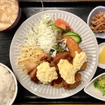 ごはんカフェ きなこ - 日替りのシーフードフライ定食